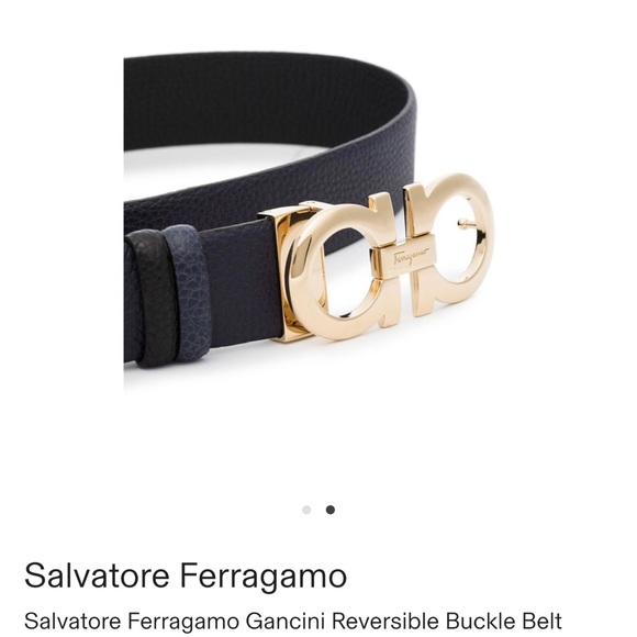 Salvatore Ferregamo Gancini reversible belt-size 80 - Picture 2 of 7